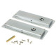 Art Deco Rectangular Pull Privacy Set - Polished Chrome