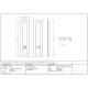 Plain Rectangular Pull Privacy Set - Polished Chrome