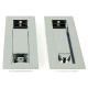 Plain Rectangular Pull Privacy Set - Polished Chrome