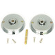 Plain Round Pull Privacy Set - Polished Chrome