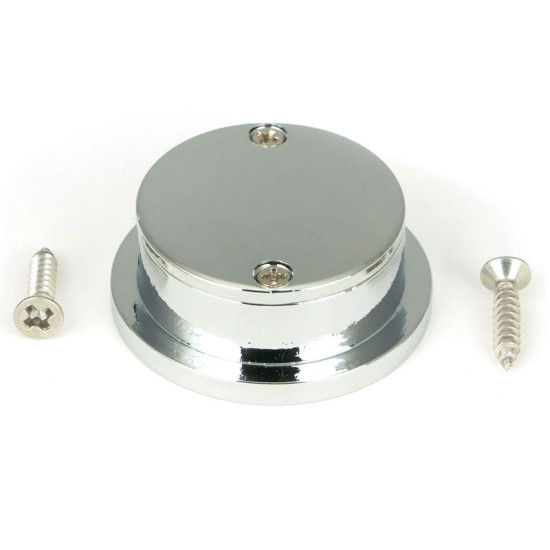 Round Finger Edge Pull - Polished Chrome