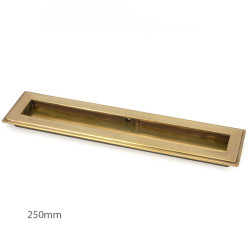Art Deco Rectangular Pull - Aged Brass