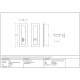Plain Rectangular Pull Privacy Set - Aged Brass