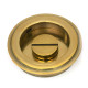 Art Deco Round Pull Privacy Set - Aged Brass