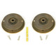 Plain Round Pull Privacy Set - Aged Brass