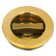 Plain Round Pull Privacy Set - Aged Brass