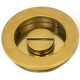 Plain Round Pull Privacy Set - Aged Brass