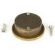 Round Finger Edge Pull - Aged Brass