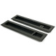 Art Deco Rectangular Pull Privacy Set - Aged Bronze