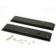 Art Deco Rectangular Pull Privacy Set - Aged Bronze