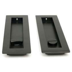 Plain Rectangular Pull Privacy Set - Aged Bronze