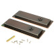 Art Deco Rectangular Pull Privacy Set - Polished Bronze
