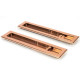 Art Deco Rectangular Pull Privacy Set - Polished Bronze