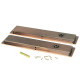 Art Deco Rectangular Pull Privacy Set - Polished Bronze