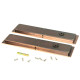 Plain Rectangular Pull Privacy Set - Polished Bronze
