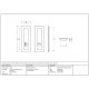 Plain Rectangular Pull Privacy Set - Polished Bronze