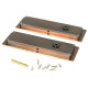 Plain Rectangular Pull Privacy Set - Polished Bronze