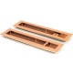 Plain Rectangular Pull Privacy Set - Polished Bronze