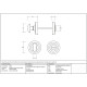 Polished Marine Stainless Steel Art Deco Bathroom Thumbturn