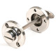 Polished Marine Stainless Steel Art Deco Bathroom Thumbturn