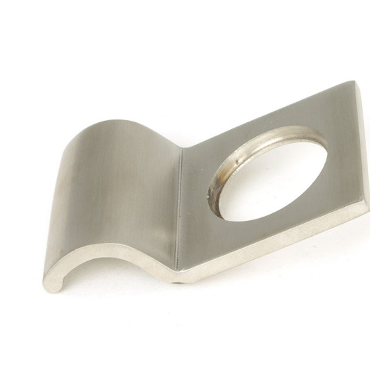 Rustic Cylinder Latch Cover - Satin Marine Stainless Steel