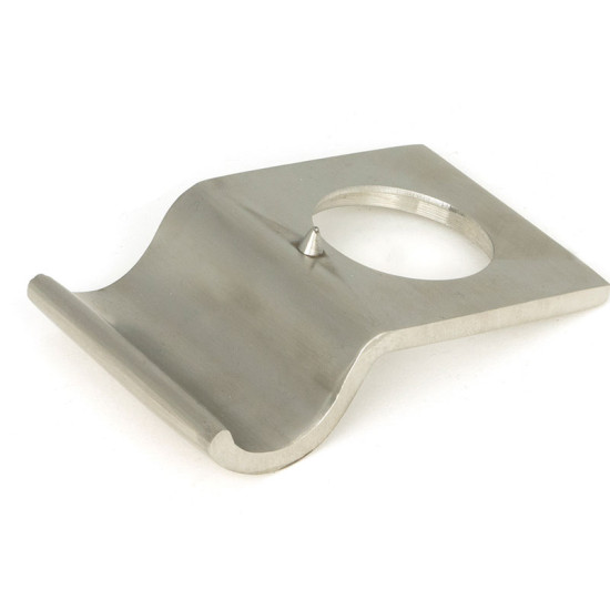 Rustic Cylinder Latch Cover - Satin Marine Stainless Steel
