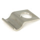 Rustic Cylinder Latch Cover - Satin Marine Stainless Steel