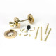 Polished Brass Round Bathroom Thumbturn Set