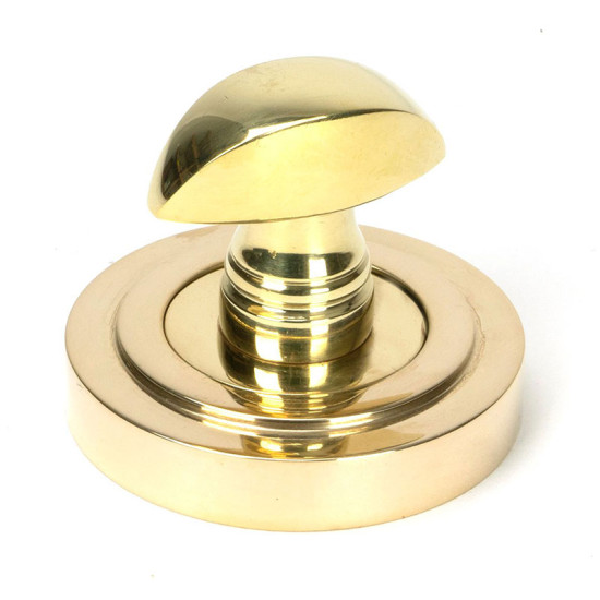 Polished Brass Art Deco Bathroom Thumbturn Set