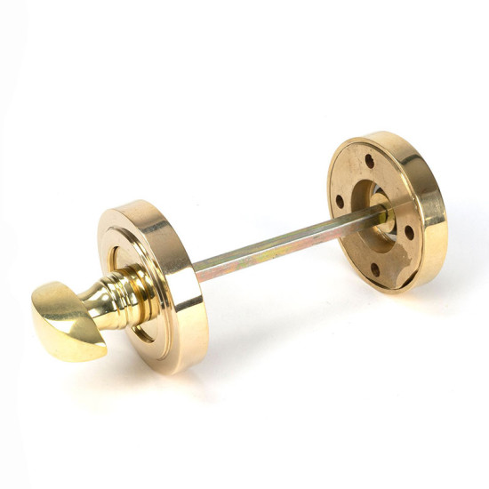 Polished Brass Art Deco Bathroom Thumbturn Set