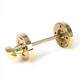 Polished Brass Art Deco Bathroom Thumbturn Set
