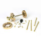 Polished Brass Art Deco Bathroom Thumbturn Set