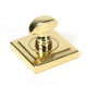 Polished Brass Square Bathroom Thumbturn Set