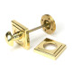Polished Brass Square Bathroom Thumbturn Set