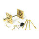 Polished Brass Square Bathroom Thumbturn Set