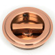 Art Deco Round Pull Privacy Set - Polished Bronze
