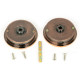Plain Round Pull Privacy Set - Polished Bronze