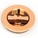 Plain Round Pull Privacy Set - Polished Bronze