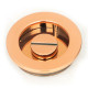 Plain Round Pull Privacy Set - Polished Bronze