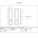 Art Deco Rectangular Pull Privacy Set - Polished Nickel
