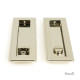 Art Deco Rectangular Pull Privacy Set - Polished Nickel