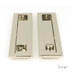 Art Deco Rectangular Pull Privacy Set - Polished Nickel
