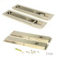 Art Deco Rectangular Pull Privacy Set - Polished Nickel