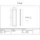 Art Deco Rectangular Pull - Satin Chrome