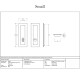 Plain Rectangular Pull - Satin Chrome