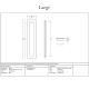 Plain Rectangular Pull - Satin Chrome
