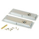 Art Deco Rectangular Pull Privacy Set - Satin Chrome