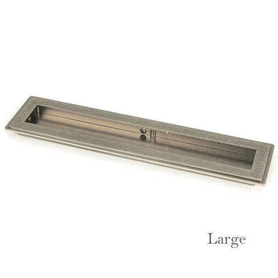 Blacksmith Pewter Patina Art Deco Rectangular Pull