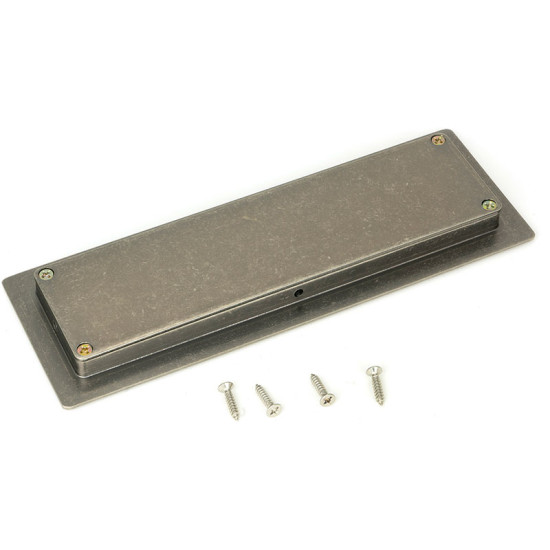 Blacksmith Pewter Patina Art Deco Rectangular Pull