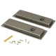 Blacksmith Pewter Patina Art Deco Rectangular Pull Privacy Set